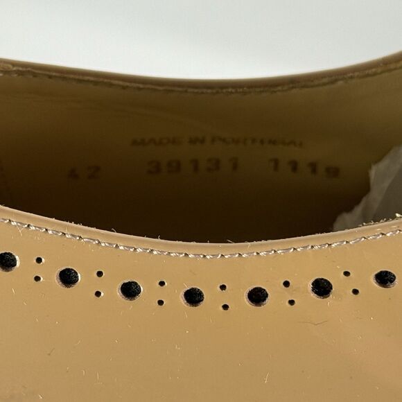 The Office Of Angela Scott Mr.York Monk Strap Shoe Patent Leather Beige&White 42 - Picture 12 of 16